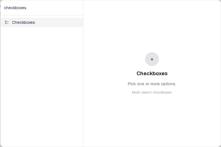 Insert menu open on Checkboxes in the Questions group.