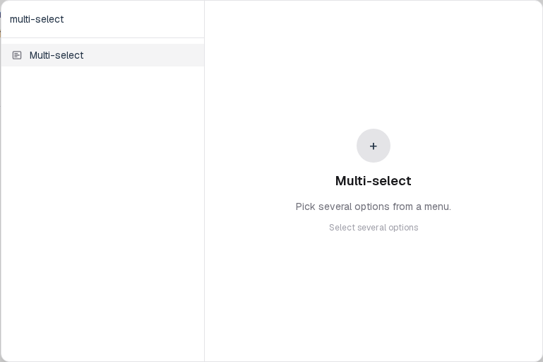 Insert menu open on Multi-select in the Questions group.