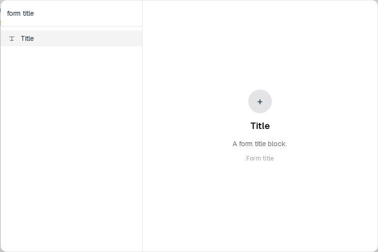Insert menu open on Title in the Layout group.