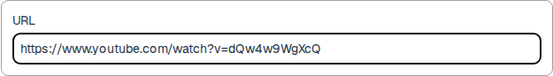 Video block with a YouTube URL.